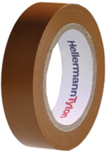 Insulation tape, 15 x 0.15 mm, PVC, brown, 10 m, 710-00107