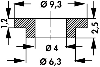 10006836 Fischer Elektronik Insulating Bush Image 2