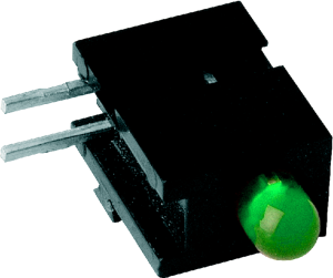 LED signal light, green, 20 mcd, pitch 2.5 mm, LED number: 1
