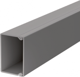 Cable duct, (L x W x H) 2000 x 45 x 30 mm, PVC, stone gray, 6026850