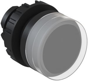 Pilot light, transparent, front ring black, mounting Ø 22 mm, 12882465