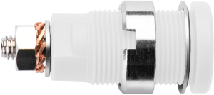 4 mm socket, screw connection, mounting Ø 12.2 mm, CAT III, white, SEB 6445 NI / WS