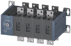 Mains switch, 4 pole, 1000 A, 1000 V, (W x H x D) 565 x 310 x 311.5 mm, screw mounting, 3KC0450-0RE00-0AA0