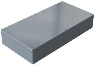 Aluminum enclosure, (L x W x H) 600 x 310 x 111 mm, gray (RAL 7001), IP66, 013160110
