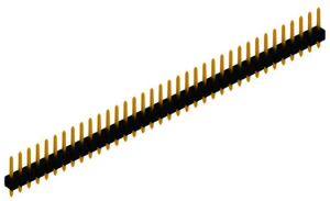Pin header, 36 pole, pitch 2.54 mm, straight, black, 10046210