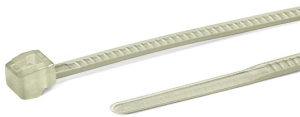 Cable tie outside serrated, polyamide, (L x W) 100 x 2.5 mm, bundle-Ø 1.6 to 20 mm, white, -40 to 85 °C