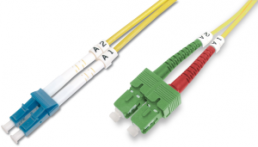 FO duplex adapter cable, SC duplex to LC duplex, 5 m, OS2, multimode 9/125 µm