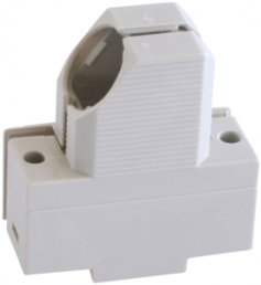 D-Sub connector housing, size: 2 (DA), angled 37.5°, cable Ø 5 to 9 mm, plastic, pebble gray, 1-1393738-1