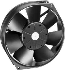 DC axial fan, 24 V, 150 x 150 x 38 mm, 360 m³/h, 58 dB, ball bearing, ebm-papst, 7114 NH