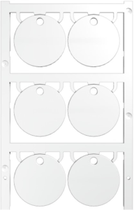 Polyamide Device marker, (L x W) 30 x 30 mm, white, 60 pcs