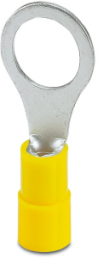 Insulated ring cable lug, 4.0-6.0 mm², AWG 12 to 10, 10.5 mm, M10, yellow