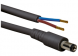 DC connection cable, 2 m, black, DC plug, 2.5 x 5.5 mm