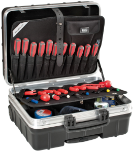 Rollers tool case, without tools, (L x W x D) 465 x 352 x 255 mm, 6.4 kg, ATOMIK WH PTS
