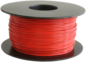 PVC-switching wire, Yv, 0.5 mm², red, outer Ø 1.4 mm