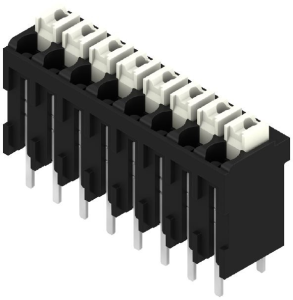 PCB terminal, 8 pole, pitch 3.5 mm, AWG 28-14, 10 A, spring-clamp connection, black, 1825700000