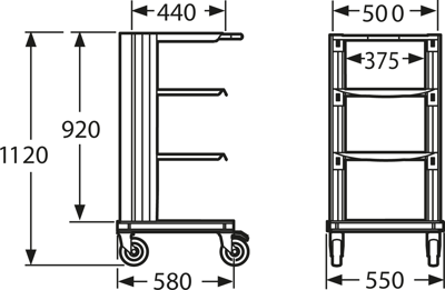 00.711.007.1 Knürr Trolleys, bags, cases and holders