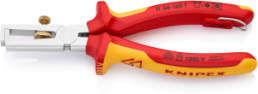 VDE-stripping pliers for Plastic-coated cables, Rubber-coated cables, 10 mm², AWG 8, cable-Ø 5 mm, L 160 mm, 180 g, 11 06 160 T