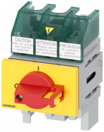 Emergency stop load-break switch, Rotary actuator, 3 pole, 32 A, 690 V, (W x H x D) 60 x 96 x 92 mm, DIN rail, 3LD5000-0TK13