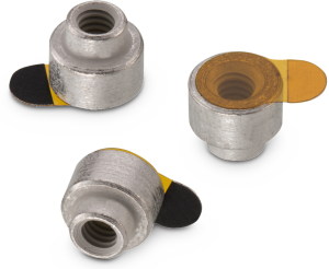 SMD spacer sleeve, internal thread, M2, 4.4 mm, steel
