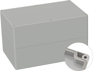 ABS enclosure, (L x W x H) 250 x 160 x 150 mm, light gray (RAL 7035), IP66, 5U350000