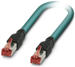 Network cable, RJ45 plug, straight to RJ45 plug, straight, Cat 5, SF/UTP, PUR, 0.5 m, blue