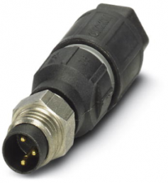 Plug, M8, 3 pole, IDC connection, screw locking, straight, 1426313