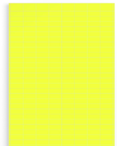 Acrylic Label, (L x W) 20 x 8 mm, yellow, Sheet with 25 pcs