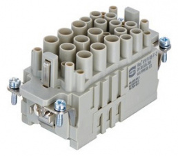 Contact insert, 16B, 36 pole + PE, unequipped, crimp connection, with PE contact, 09380363101