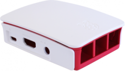 Raspberry Pi enclosure, (L x W x H) 97 x 70 x 25 mm, red/white, RASPBERRY PI 3 OFFIZ. GEHÄUSE