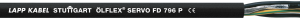 PUR servo line ÖLFLEX SERVO FD 796 4 G 6.0 mm², AWG 10, unshielded, black