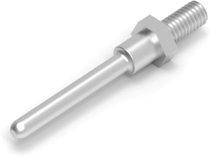 Round plug, Ø 3.6 mm, L 45.21 mm, uninsulated, straight, 580133-5