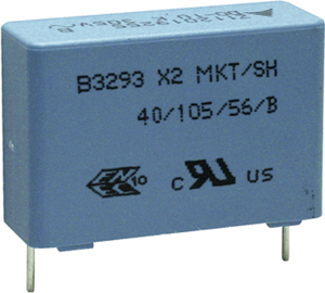MKT film capacitor, 330 nF, ±10 %, 305 V (AC), PET, 22.5 mm, B32933A3334K289
