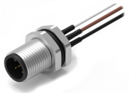 Sensor actuator cable, M12-flange plug, straight to open end, 4 pole, 0.5 m, 2 A, 643452100304