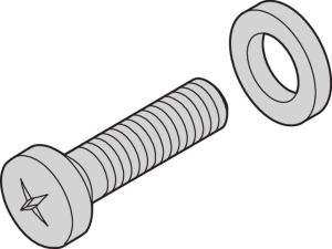 Screw, M6, Ø 6 mm, 10 mm, steel