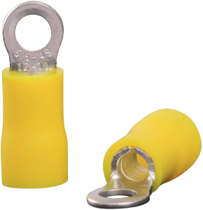Insulated ring cable lug, 4.0-6.0 mm², 4.3 mm, M4, yellow