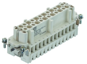 Socket contact insert, 24B, 24 pole, unequipped, crimp connection, with PE contact, 09338242704