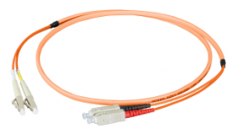FO patch cable, LC duplex to SC duplex, 0.5 m, OM2, multimode 50/125 µm