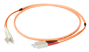 FO patch cable, LC duplex to SC duplex, 45 m, OM2, multimode 50/125 µm