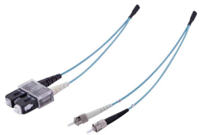 FO duplex patch cable, SC to 2x ST, 1 m, OM3, multimode 50/125 µm