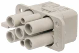 Socket contact insert, HQ, 6 pole, unequipped, crimp connection, 1003160000