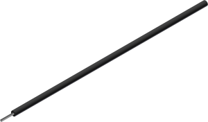 Silicone-stranded wire, highly flexible, halogen free, SiliVolt-E, 0.5 mm², AWG 20, black, outer Ø 2.3 mm