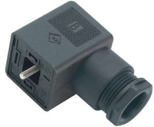 Valve connector, DIN shape A, 2 pole + PE, 250 V, 0.34-1.5 mm², 43 1704 002 03