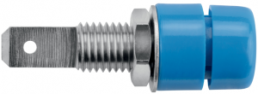 4 mm socket, flat plug connection, mounting Ø 7 mm, blue, IBU 5568 NI / BL