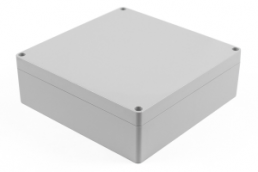 ABS enclosure, (L x W x H) 180 x 180 x 60 mm, light gray (RAL 7035), IP66, 1554WGY