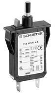 Circuit breaker, 1 pole, T characteristic, 1 A, 28 V (DC), 240 V (AC), faston plug 6.3 x 0.8 mm, snap-in, IP40