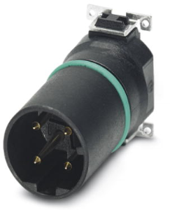 Plug, M12, 4 pole, SMD, screw locking, straight, 1411997