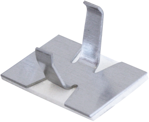 Mounting base, max. bundle Ø 6.3 mm, aluminum, silver, self-adhesive, (L x W x H) 16 x 11 x 9.5 mm