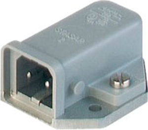 Plug, 2 pole, PCB mounting, screw connection, 1.5 mm², gray, 930822106