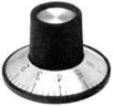 Button, cylindrical, Ø 29.9 mm, (H) 19 mm, black, for rotary switch, 9-1437624-9
