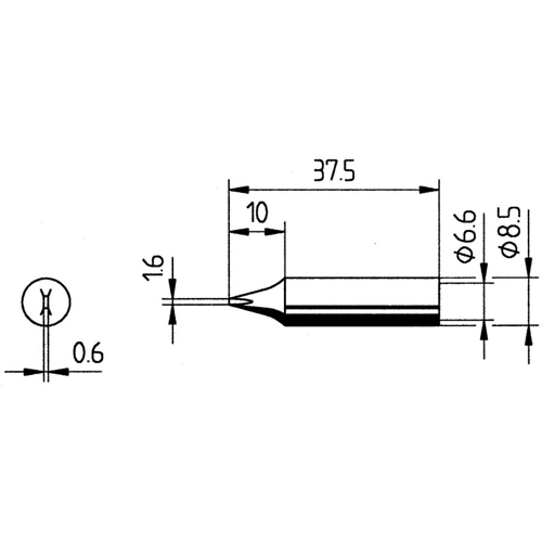 0842YDLF/10 Ersa Soldering tips, desoldering tips and hot air nozzles Image 2